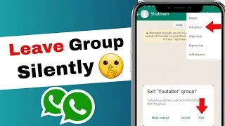 HOW TO LEFT FROM WHATSAPP GROUP WITHOUT KNOW ANYONE IN HINDI | WHATS APP NEW TRICK 2025|EXIT Group