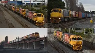 KiwiRail Trains around Christchurch - Winter 2021 (HD)