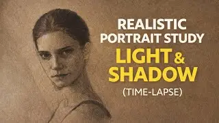 Realistic portraits study/ pencil drawing ( time-lapse )