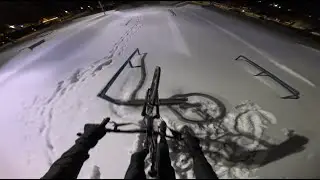 URBAN SNOW MOUNTAIN BIKING!