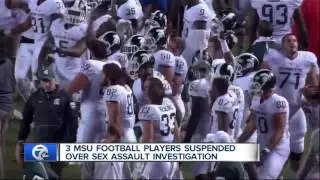 3 MSU football players suspended over sex assault investigation