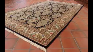 Handmade fine Persian Qum rug exquisite design and colour palette 309277