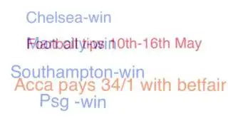 Football acca tips 10th-16th May