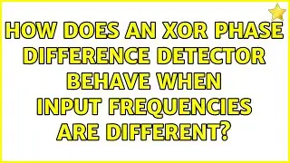 How does an XOR phase difference detector behave when input frequencies are different?