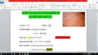 How to calculate floor tiles in FPS l FLOOR TILE l