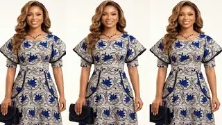 How to Cut and Sew  flare gown with top pockets/ flare gown