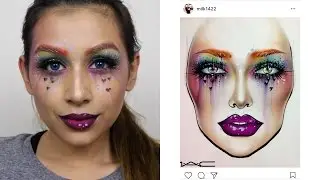 Colorful Face Chart Recreation | Monika Zamudio