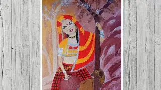 Part- 2 Rajasthani Woman With Matka Painting | Indian Culture Art Tutorial🥰🥰🥰🥰🥰🥰