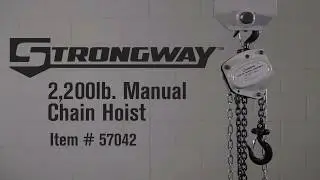 Strongway Manual Chain Hoist  2200-Lb. Capacity 20ft. Max. Lift