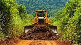 The Power of the D6R XL Bulldozer in Building Palm Oil Plantations Road 