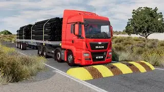 Truck vs Speedbump  -  BeamNG.Drive 🚛🚜🚚