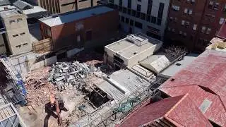 Time-lapse of demolition at Realm Adelaide site
