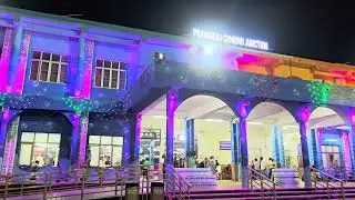 Train Announcement night view at Prayagraj Chheoki Junction enjoy and comment plz