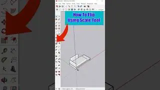 Flip Sides Using Scale Tool In SketchUp #shorts #sketchup #sketchuptutorial