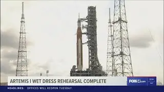 The Artemis One Wet Dress rehearsal ended today