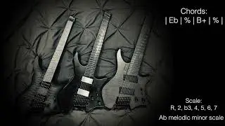 Ab melodic minor study backing track | Rock Style 65 BPM   HD 1080p