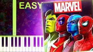 MARVEL CONTEST OF CHAMPIONS THEME - EASY Piano Tutorial