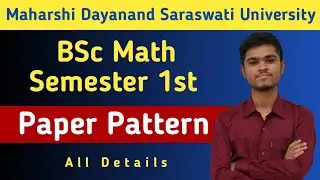 MDSU BSc Maths 1st Semester Paper Pattern 