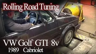 Tidy VW Golf Mk1 Cab GTI 8v Rolling Road tuning by Peter Baldwin