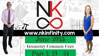 NYS Geometry &ndash; COMMON CORE &ndash; Regents June 2015 Part 1: 13 - 24