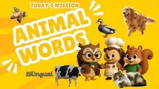 Bilingual👉Learn Animal Names & Sounds! 🐶🐱🐮 | Fun Forest Friends Zoo Adventure for Toddlers