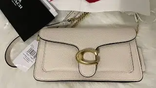 COACH Tabby Chain Clutch Unboxing#coach bag#Coach Tabby Chain clutch in white and gold