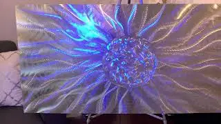 modern metal wall decor, brushed grind aluminum art -  