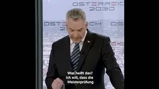 Bundeskanzler Karl Nehammer: Rede zur Zukunft der Nation-Meisterpr&uuml;fung | 10.03.2023
