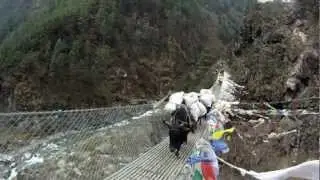 River Crossing in the Kumbu Everest 2012