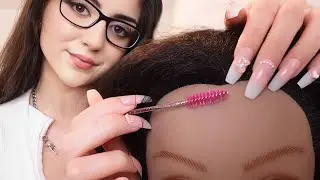 The Most Relaxing Hairline Treatment ASMR scalp massage, scratching, brushing
