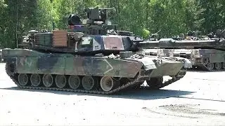 US Army - M1A2 SEP V2 Main Battle Tanks Live Firing At Exercise Combined Resolve II [720p]