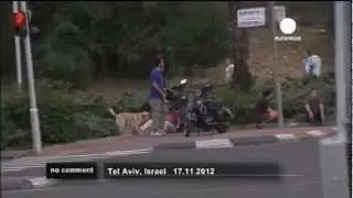 Tel Aviv during a missile attack 17.11.2012