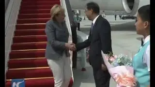 German Chancellor Angela Merkel arrives in China for G20 summit