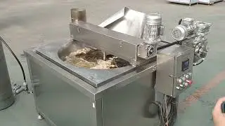 Electric Deep Fryer Industrial Gas Round Fryer Corn broad Bean Fryer Continuous French fry fryer