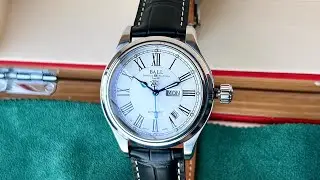 [Tinh tế] Đồng hồ Ball Trainmaster Roman NM1058D-L4J-WH, đồng hồ ch&iacute;nh h&atilde;ng