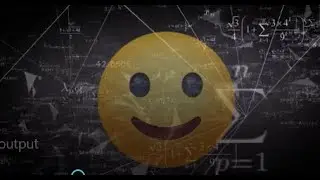 math equation video effect with smile face using moviepy