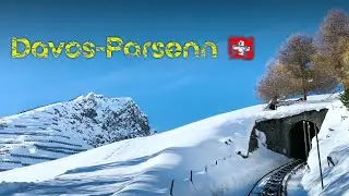 Riding the Parsenn Cable Car in the Swiss Alps 🇨🇭 - Part 1 (Front View)