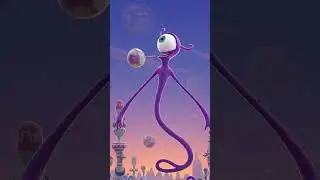 3D Tall Monster One Eye 👁️ 👹 #animation #monster #short