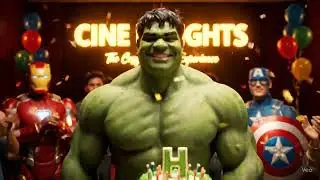 Hulk Celebrating Birthday in Cine Delight,Kompally.All Avengers Attended Bday Celebrations.