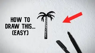 How to Draw Palm Trees. (EASY)