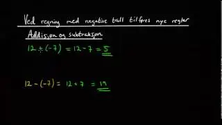 α00173: Tallregning - Regning med negative tall