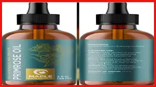 Pure Evening Primrose Oil for Skin - Cold Pressed Natural Face Moisturizer and Nourishing Hair Oil