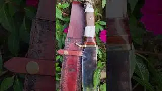 Original Collins Machete modified and Leather Sheath #shorts #machetes #knives #leathercraft