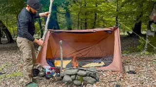 Solo Camping in the Deep Forest | Found a Stream, Built Camp & Cooked Delicious Meals