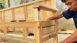 Extremely Ingenious Skills Woodworking Craftsman Worker || Giant Long Chair  Wood Furniture