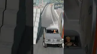 Cars 3 Bollards 2 Walls Crash &ndash; BeamNG.drive