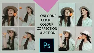 Only One Click Colour Correction and Action in Photoshop | One Click Color Correction in Photoshop |