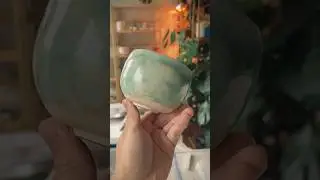 Sometimes glaze combos really surprise you #pottery #glazing #glazereveal #potteryreveal #ceramics