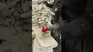 Refacing recalimed stone #reclaimed #stone #handtools #skilledjobs