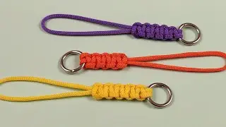 Llavero con cord&oacute;n de paracord f&aacute;cil / C&oacute;mo hacer un llavero de macram&eacute; / Macrame keychain Ep. 1